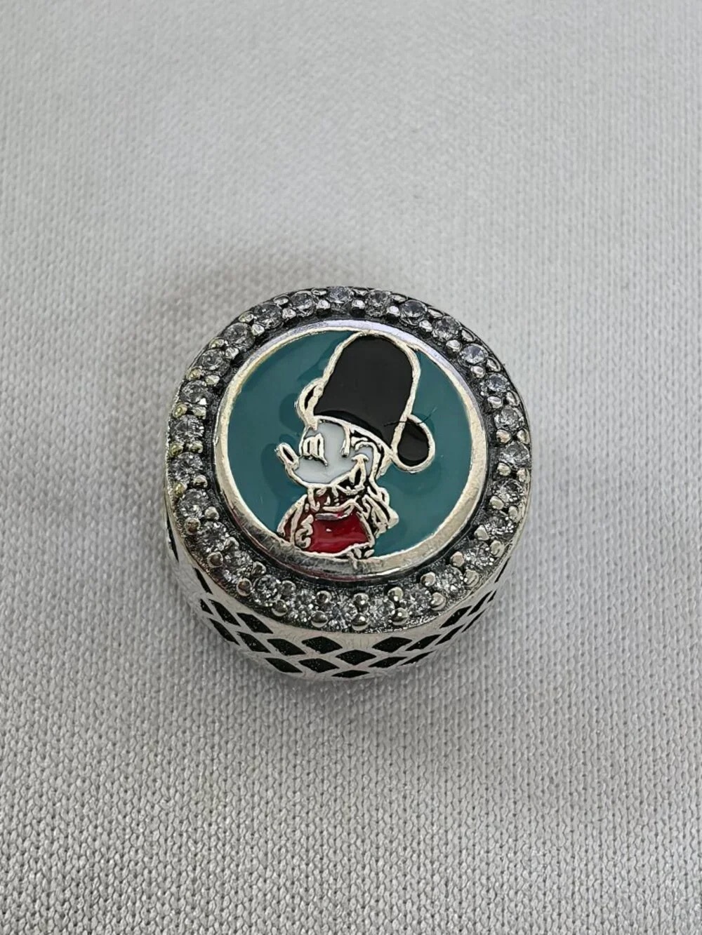 Pandora Enamel Cartoon Charm Bead - Teal, Black, Red
